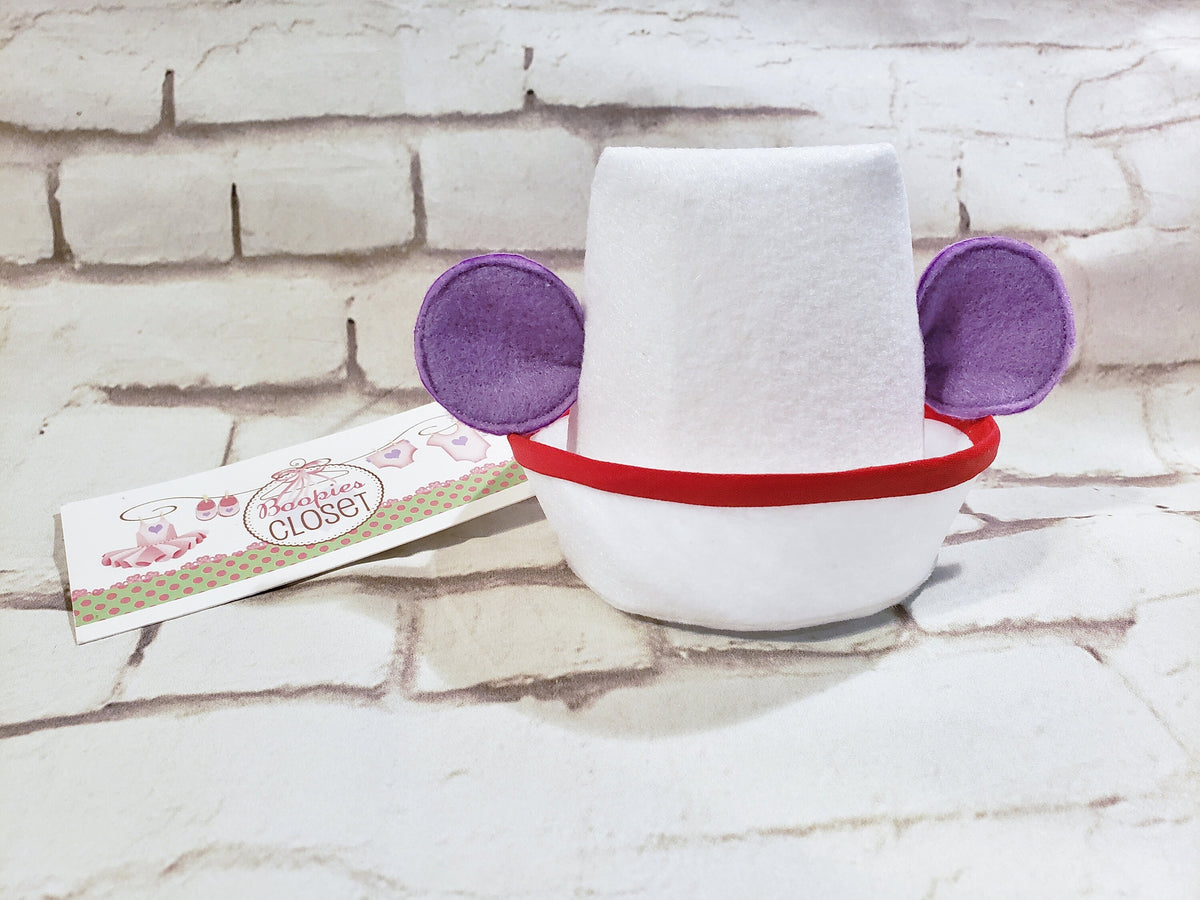 Nurse Mini Hat with Hippo Ears – Customizable Costume Headpiece for Adults, Kids & Pets