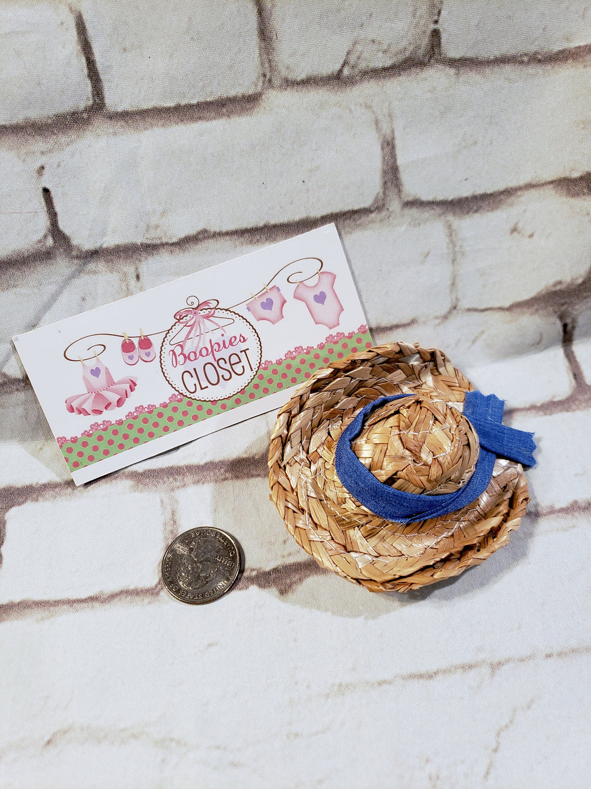 Mini Straw Cowgirl Hat Barrette – 3" Western Hair Clip for Women, Girls & Pets, Rodeo Accessory