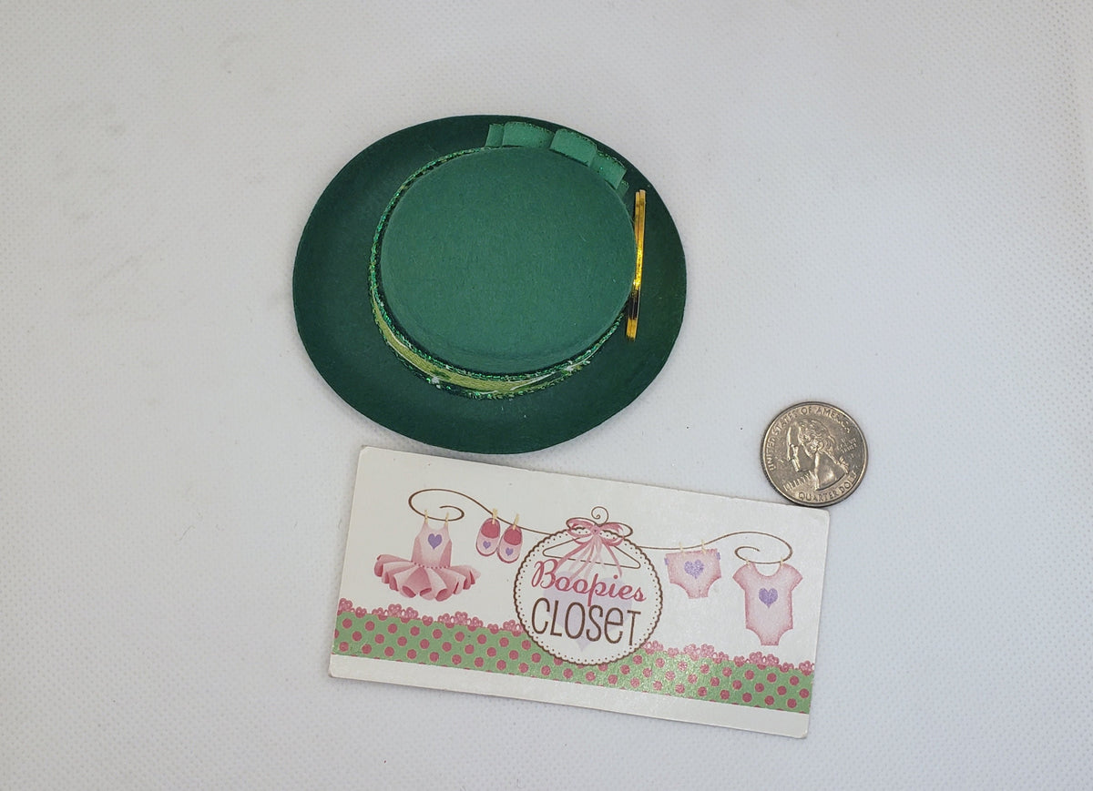 St. Patrick's Day Leprechaun Mini Top Hat – Green Shamrock Costume Hat for Adults, Kids & Pets