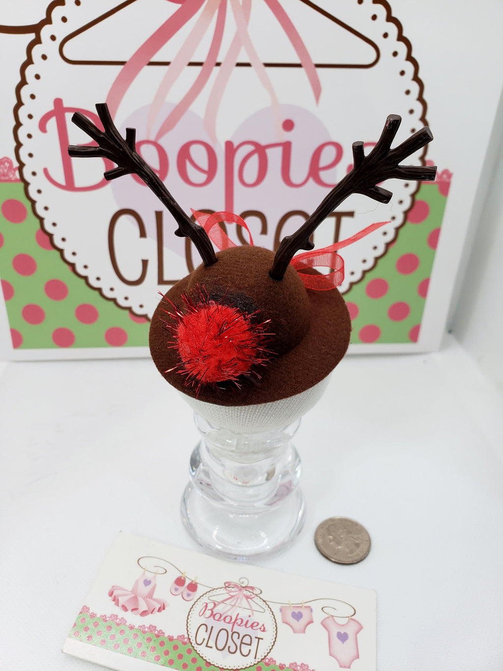 Snowman & Reindeer Mini Hat Barrette – Holiday Winter Hair Clip for Kids & Pets, Christmas Accessory