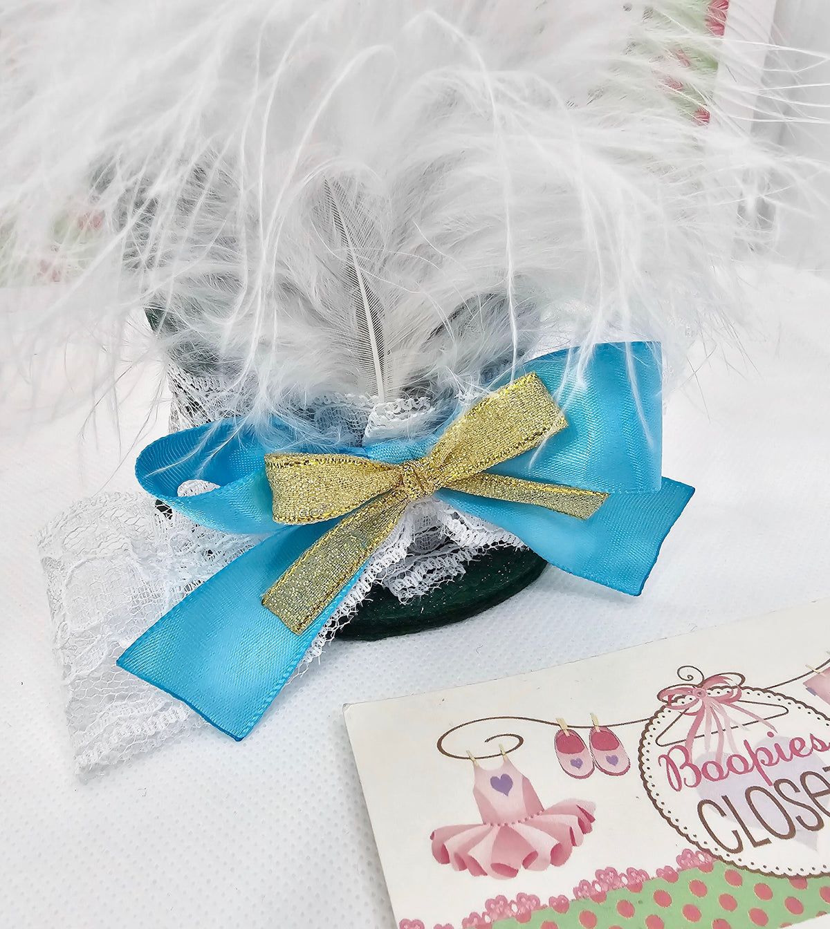 Emerald Sparkle Mad Hatter Mini Top Hat – Green Blue & Gold Fascinator, Alice in Wonderland Costume