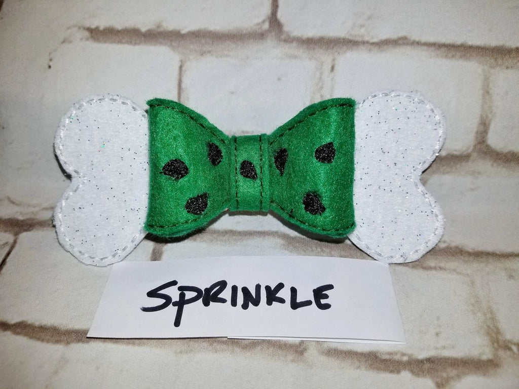 Stone Age Bone 3D Embroidered Bow – Prehistoric Costume Headband for Kids & Pets