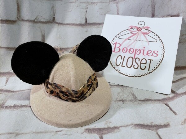 Safari Mini Hat Headband – Zebra or Leopard Print Costume Hat for Adults, Kids & Pets