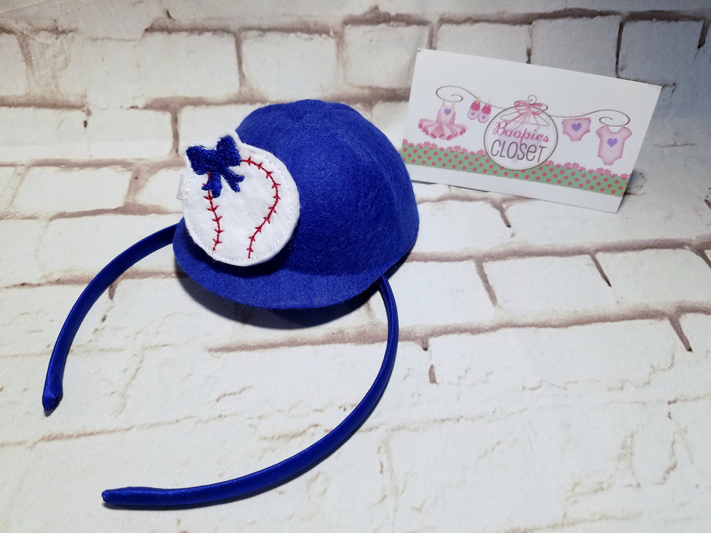 Baseball Mini Cap Headband – Embroidered Felt Ball Cap for Adults, Kids & Pets, Sports Hair Accessory