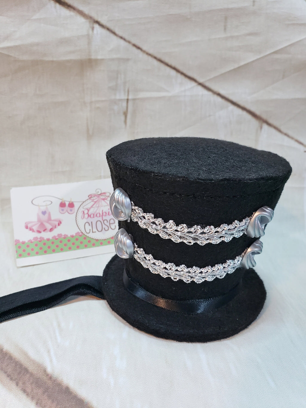 Sparkle Military Mini Top Hat – Gold Braid & Feather Finish Majorette Hat for Adults & Kids