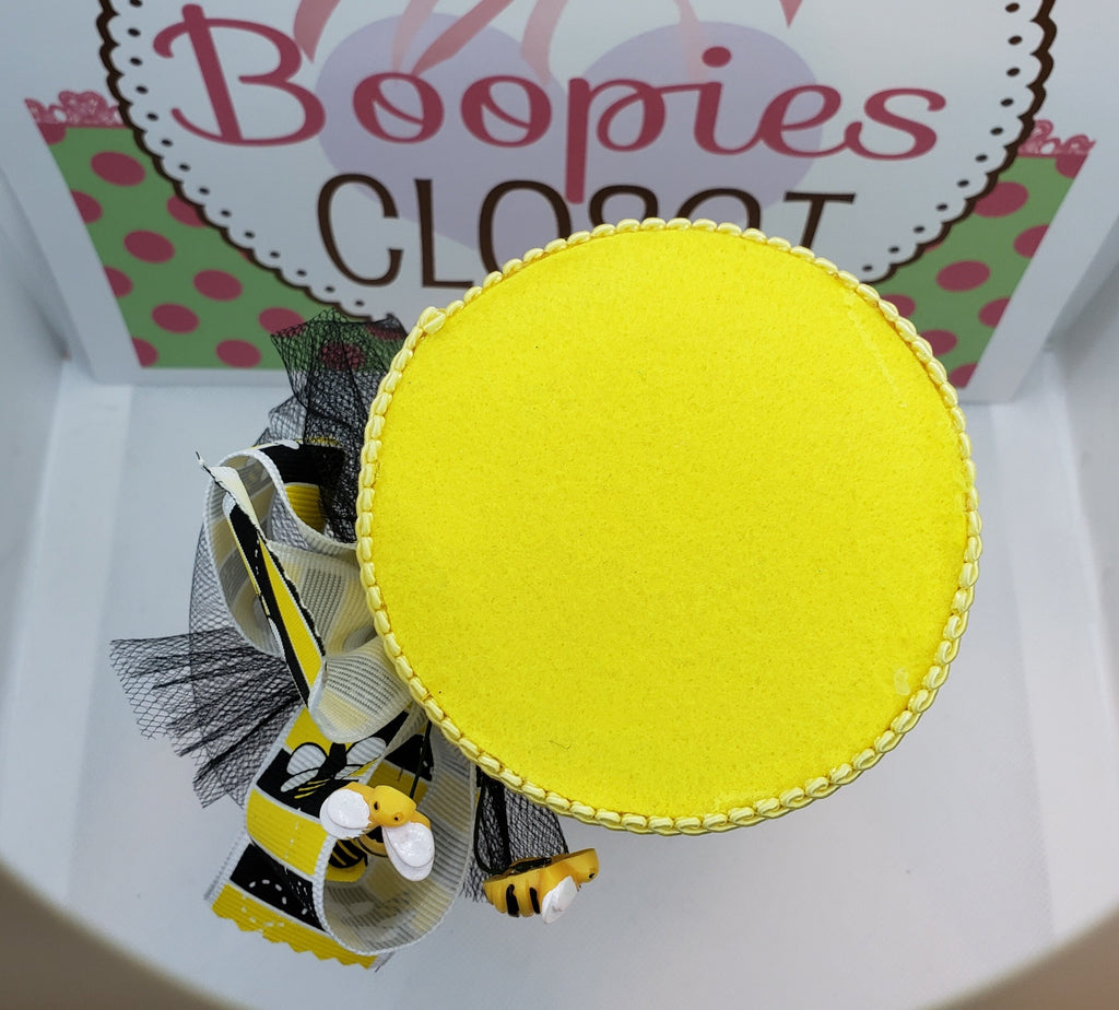 Bee Flared Mini Top Hat – Honey Bee Derby Hat for Adults, Kids & Pets, Bumble Bee Costume Fascinator