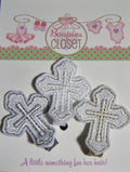 Felt Holy Cross Barrette – Baptism & Christening Hair Clip for Girls, Religious Hair Accessory