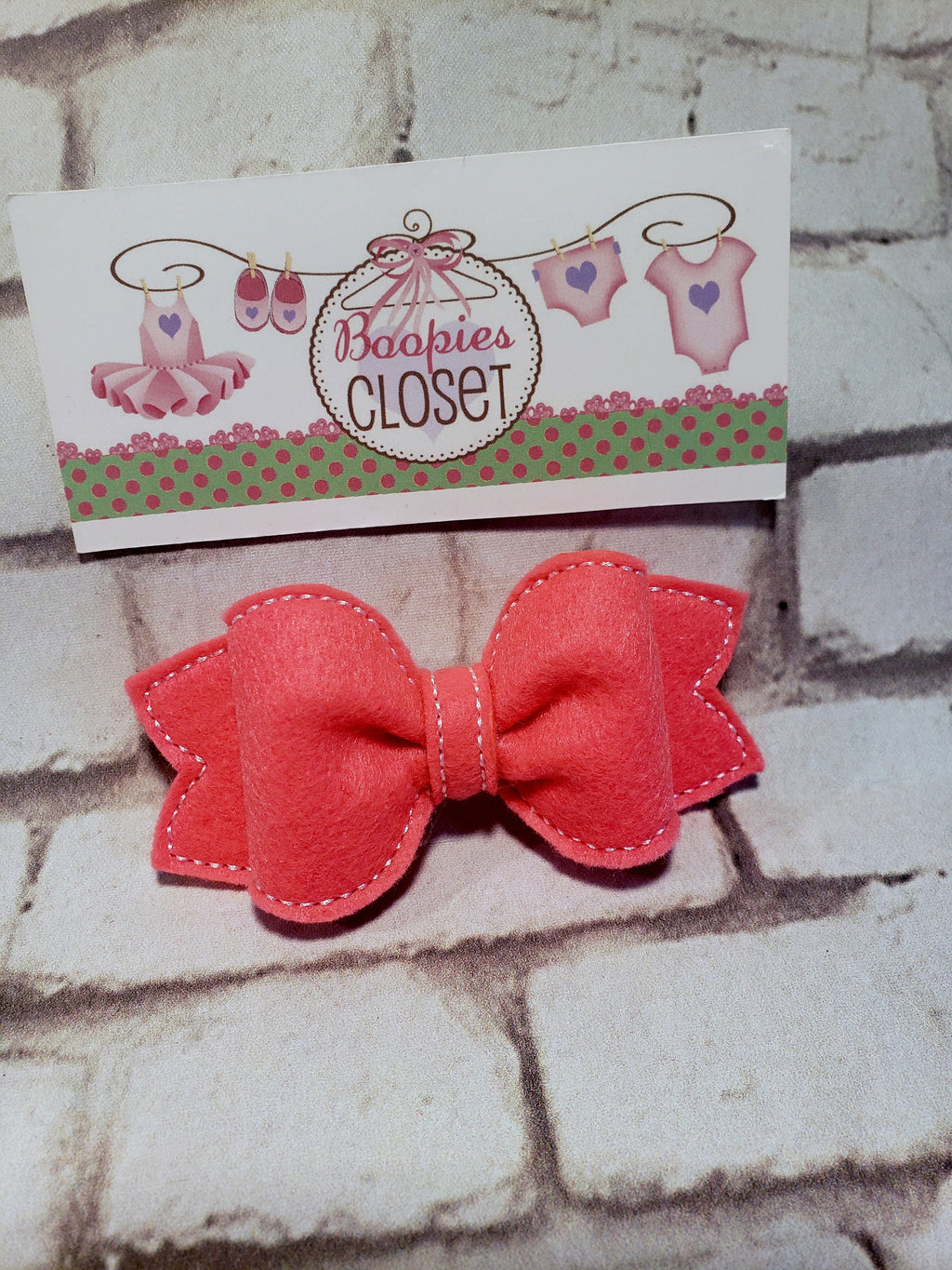 3D Felt Pinch Bow Barrette or Headband – Handcrafted Hair Bow for Girls, Kids Hair Accessory