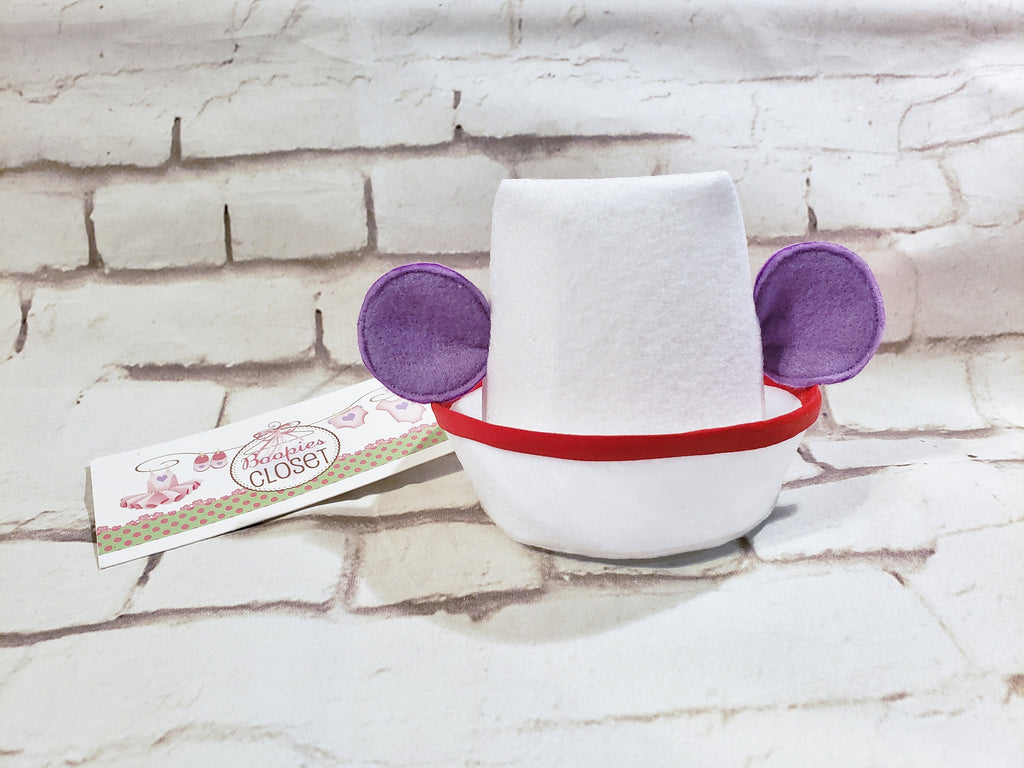 Nurse Mini Hat with Hippo Ears – Customizable Costume Headpiece for Adults, Kids & Pets