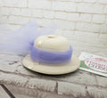Mini Pith Hat Barrette – Jungle Safari Beige Hat with Lavender Tulle, Explorer Hair Clip for Kids