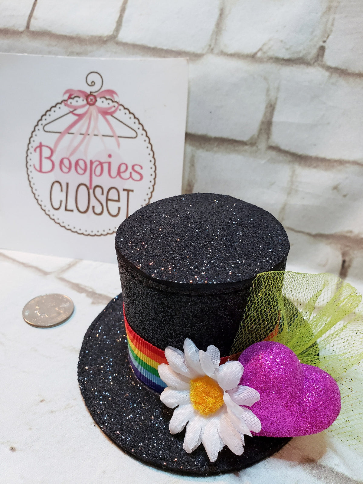 Rainbow Sparkle Mini Top Hat – Party Hat Headband for Adults, Kids & Pets, Colorful Costume Fascinator