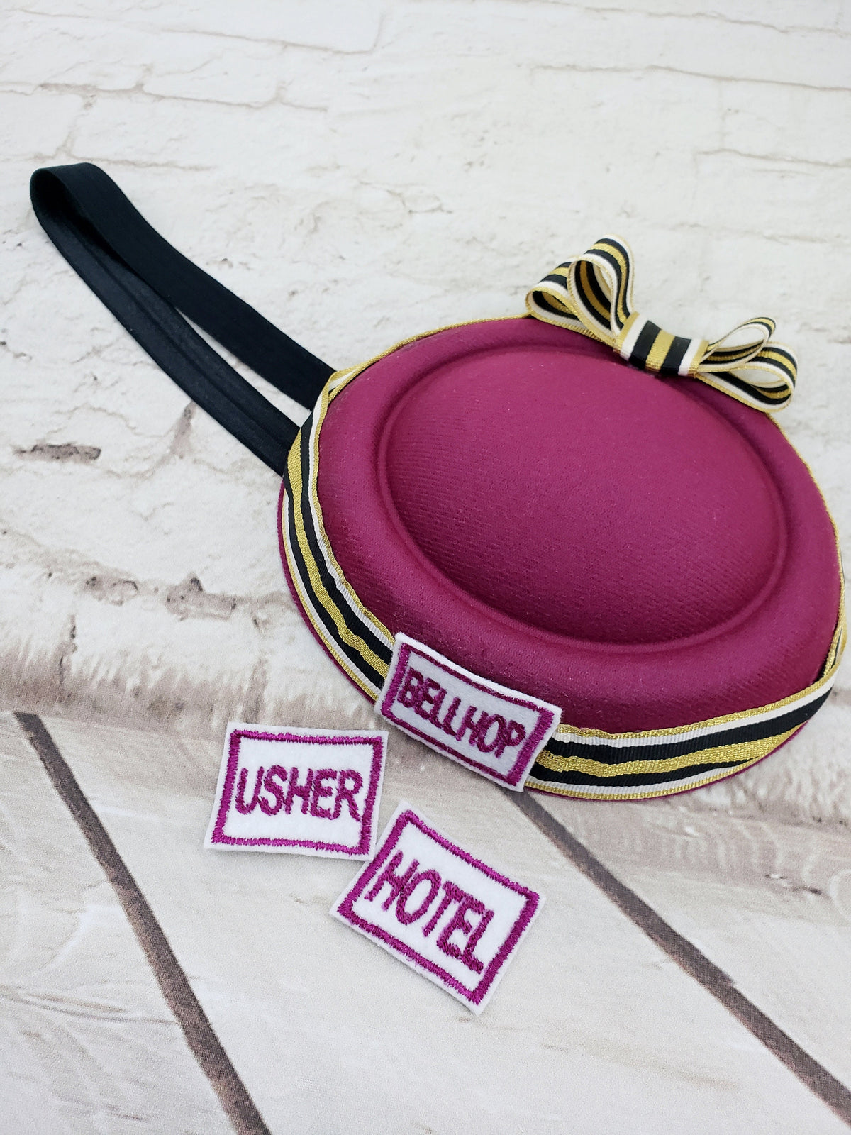 Bell Hop Mini Hat – Hollywood Usher Costume Headpiece for Adults, Kids & Pets, Hotel Bellhop Hat