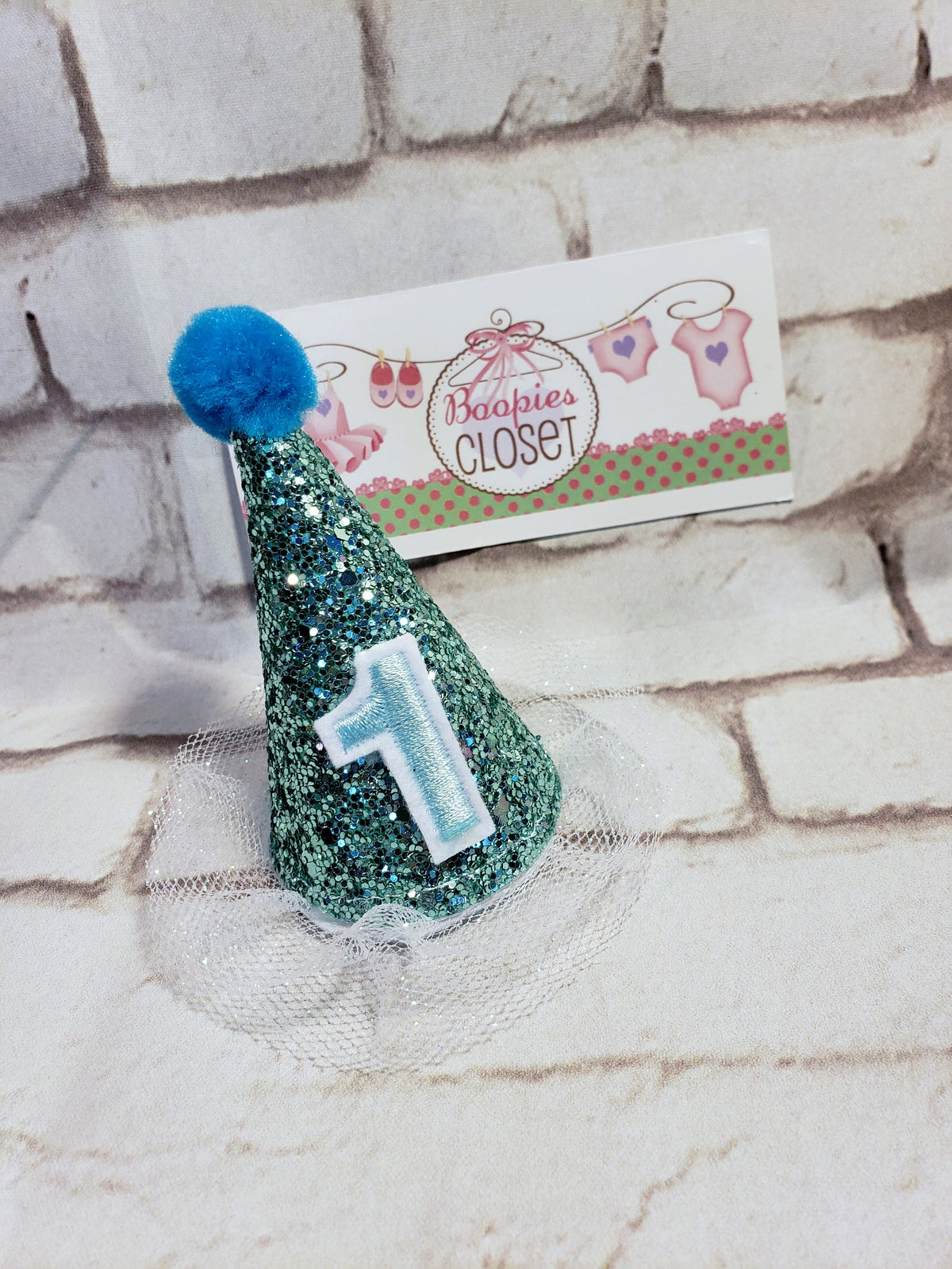 Sparkle Mini Birthday Party Hat Barrette – 3" Felt Hair Clip Photo Prop for Kids & Babies