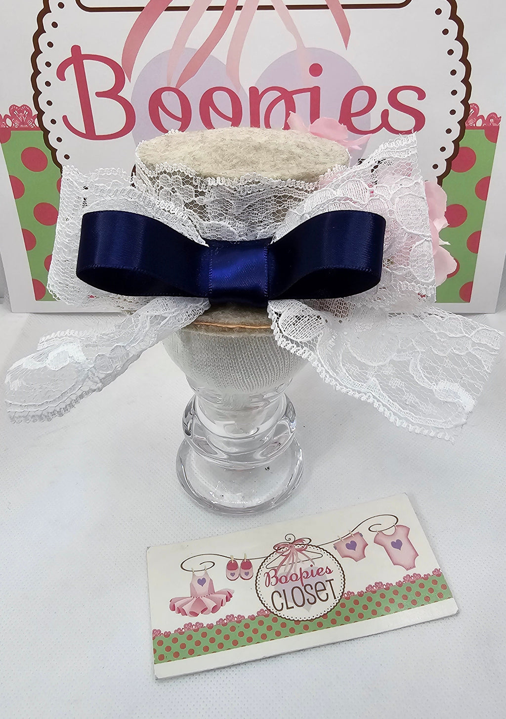 Cherry Blossom Mini Top Hat – Lace & Ribbon Derby Fascinator for Women & Girls, Spring Party Hat