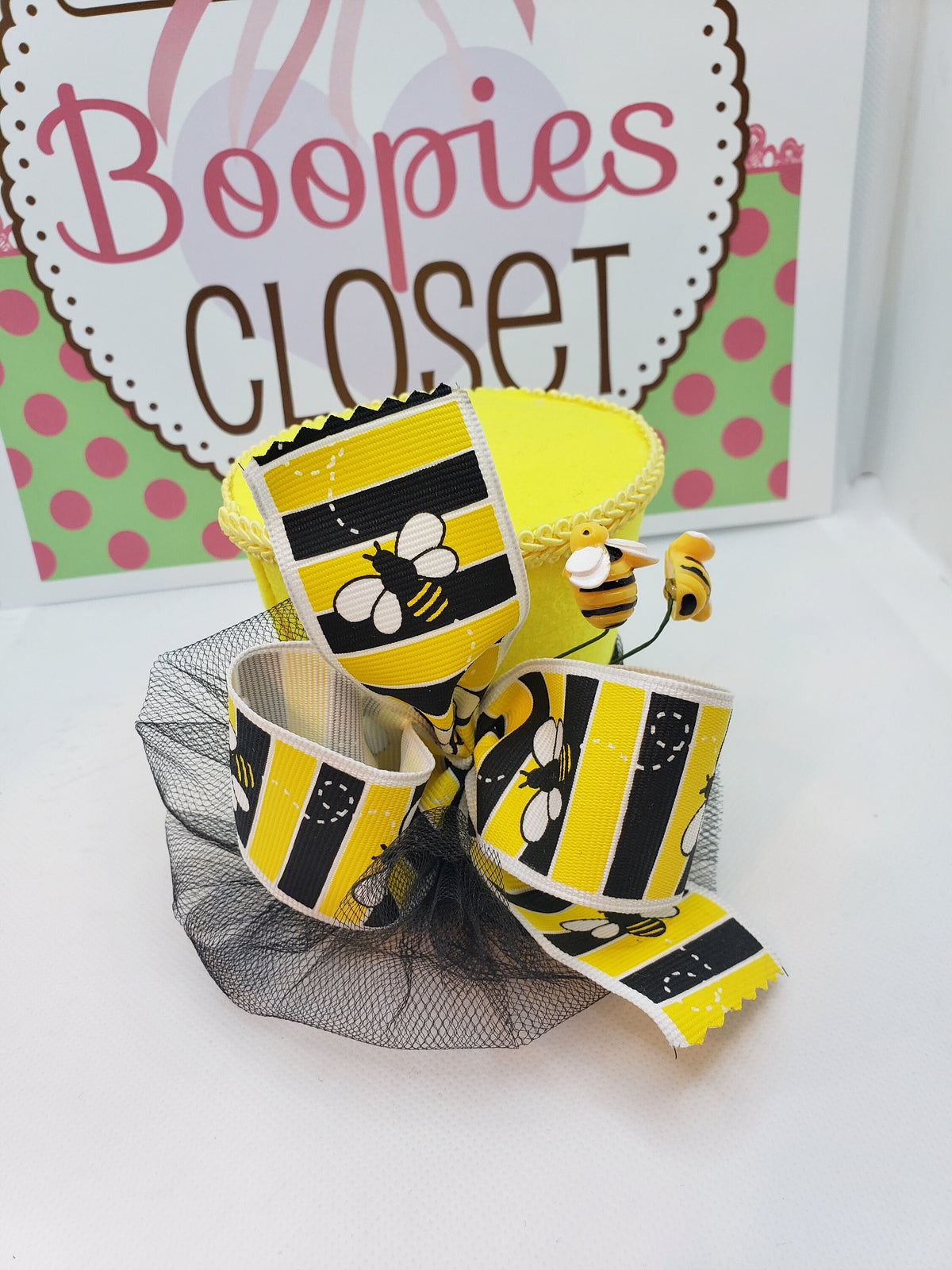 Bee Flared Mini Top Hat – Honey Bee Derby Hat for Adults, Kids & Pets, Bumble Bee Costume Fascinator