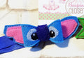 Blue Alien 3D Embroidered Bow – Sci-Fi Headband or Pet Bowtie, Space Costume Hair Accessory
