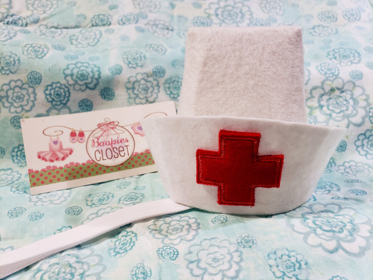 Florence Nightingale Nurse Mini Hat – Red Cross Felt Costume Hat for Adults, Kids & Pets