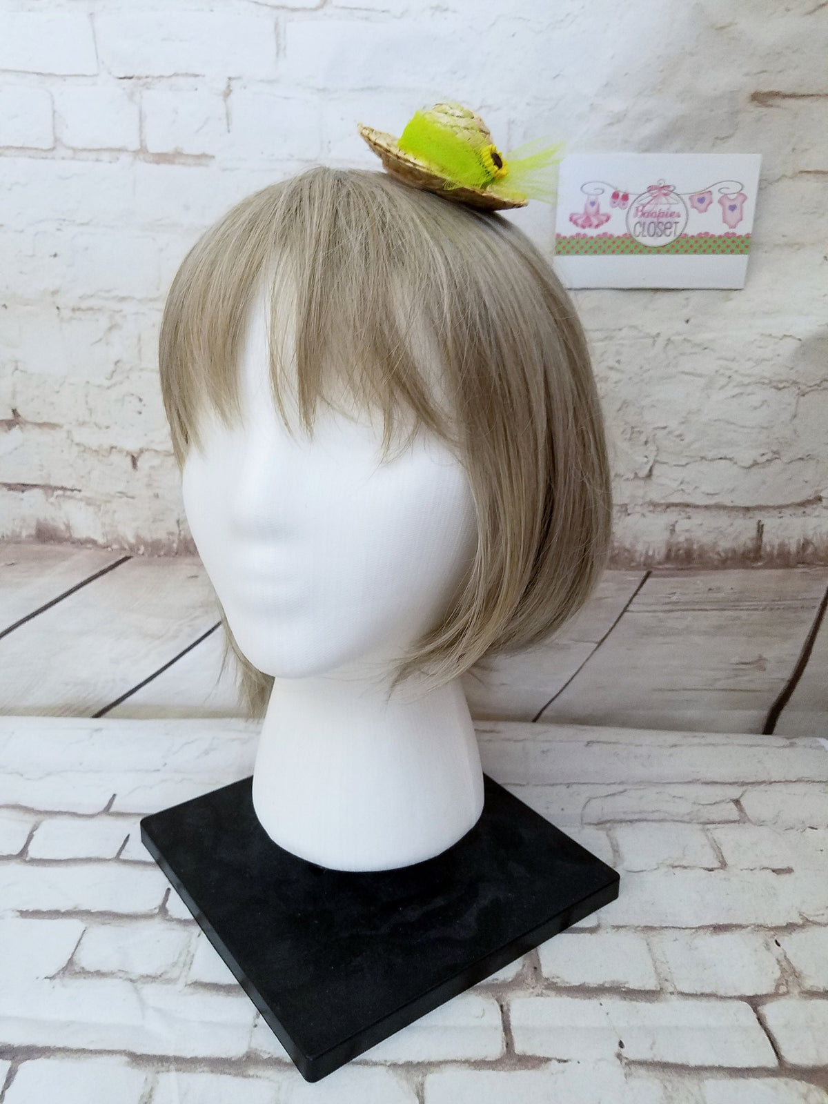 Sunflower Mini Straw Hat Barrette – Cute Hair Clip for Girls & Pets, Summer Hair Accessory