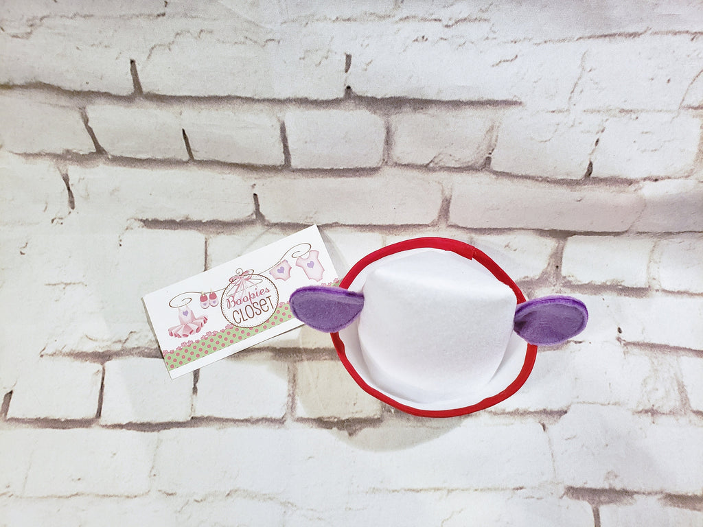 Nurse Mini Hat with Hippo Ears – Customizable Costume Headpiece for Adults, Kids & Pets