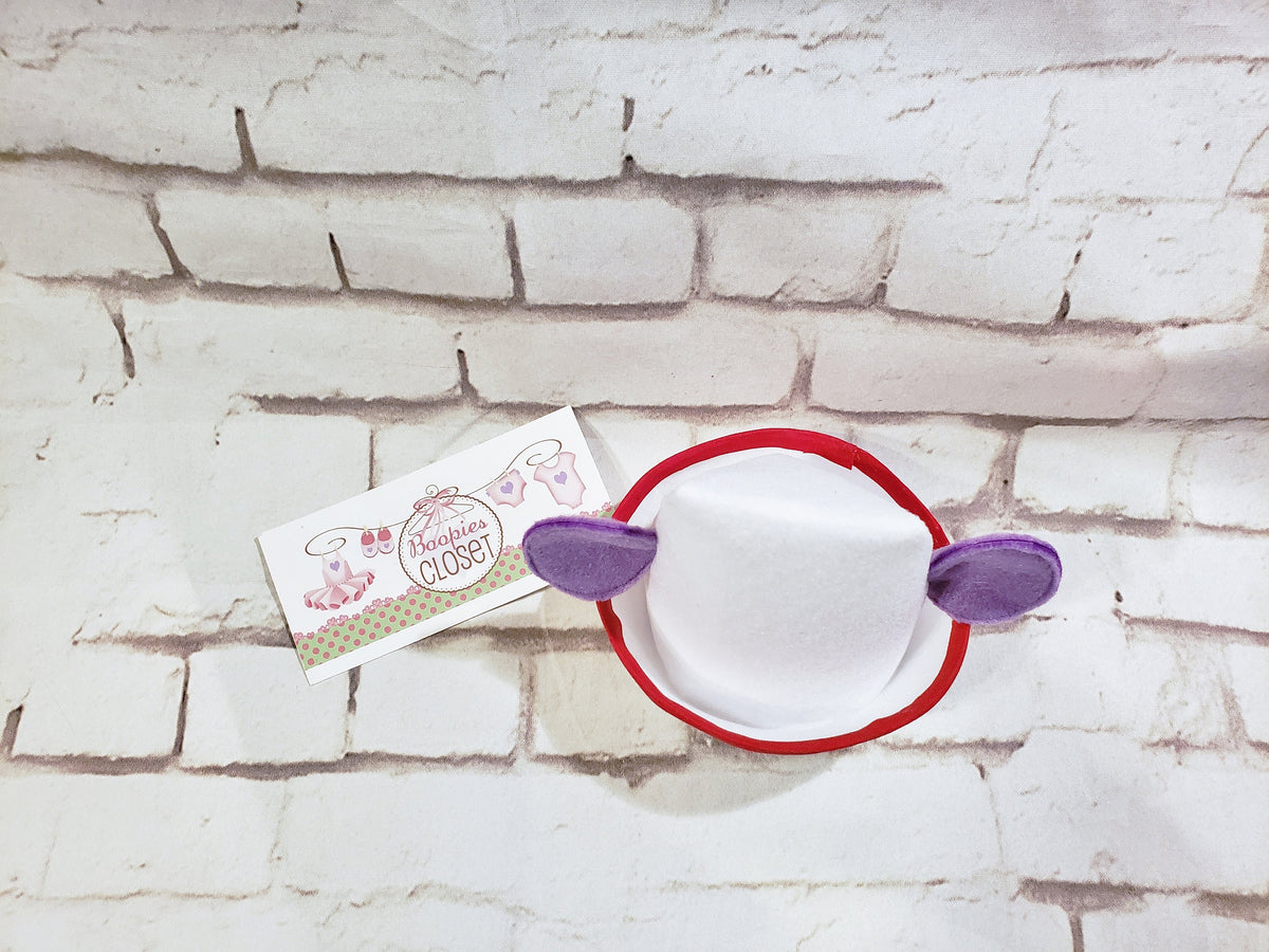 Nurse Mini Hat with Hippo Ears – Customizable Costume Headpiece for Adults, Kids & Pets