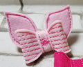 Pig Ear 3D Embroidered Felt Bow – Cute Animal Barrette or Headband for Kids & Pets