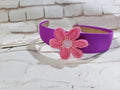 Purple Embroidered Flower Headband – Floral Hair Accessory for Girls, Handcrafted Felt Headband