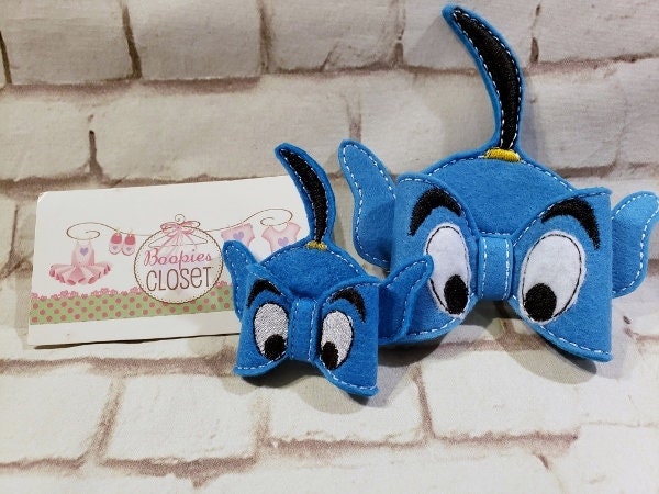 Arabian Nights 3D Embroidered Bow – Genie & Magic Carpet Aladdin Themed Hair Accessory for Kids