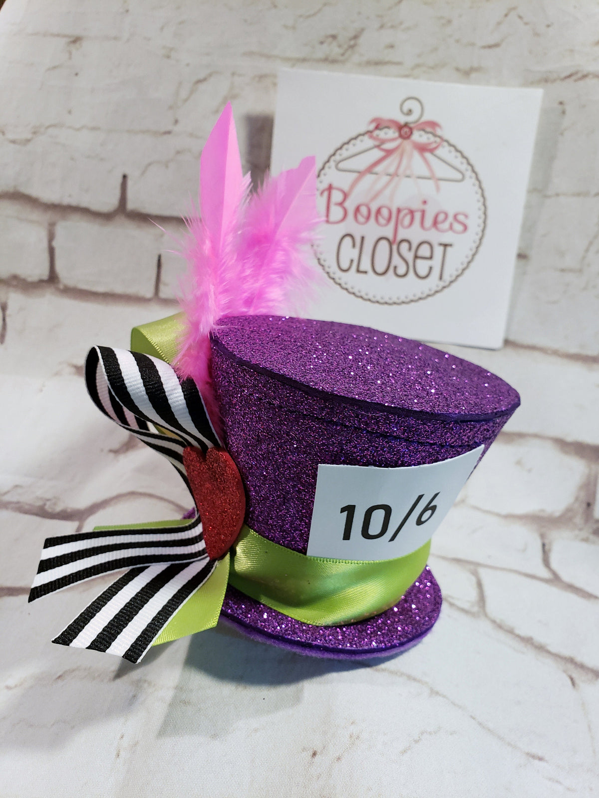 Custom Sparkle Mad Hatter Mini Top Hat – Alice in Wonderland Fascinator for Adults & Kids