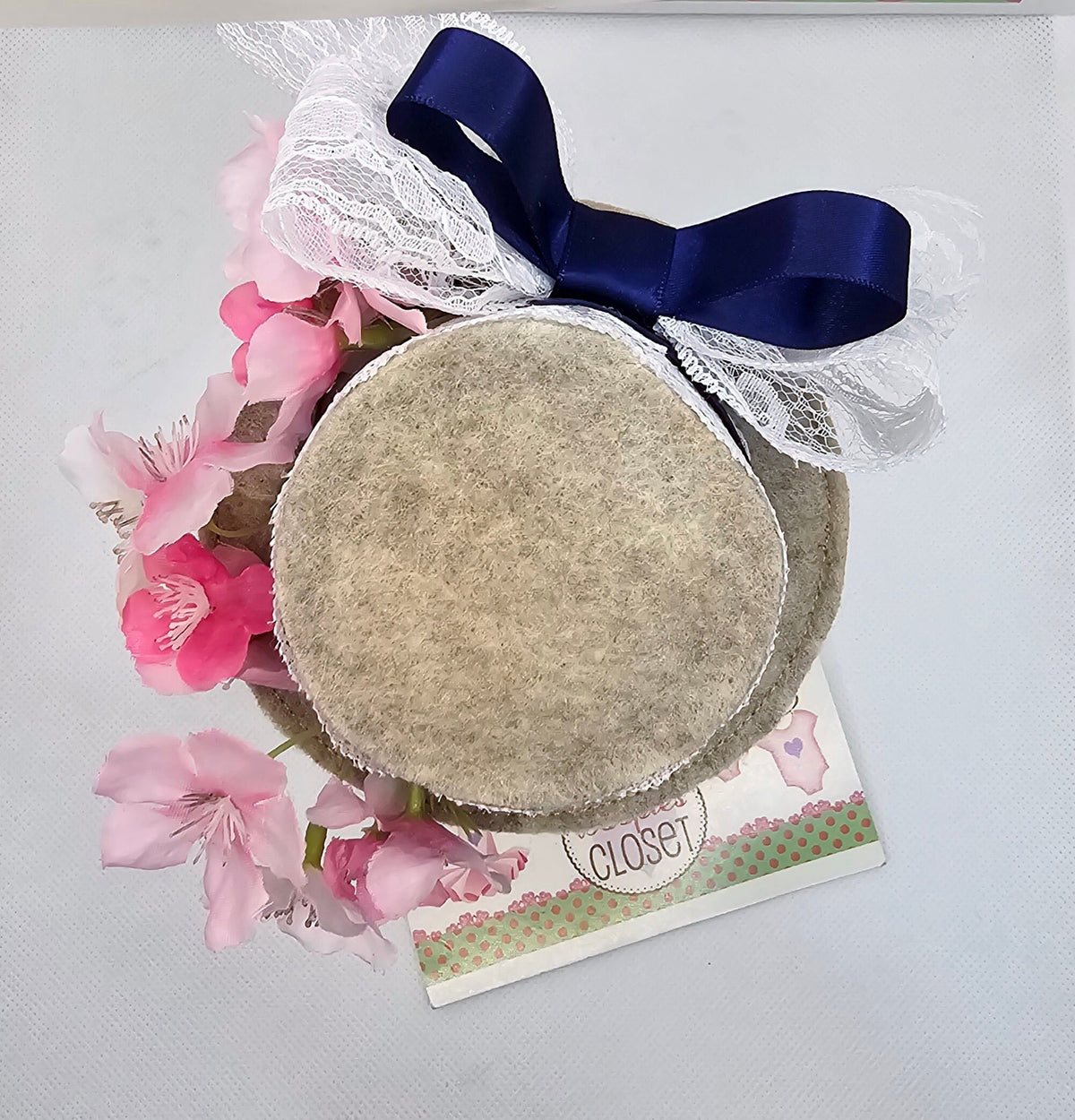 Cherry Blossom Mini Top Hat – Lace & Ribbon Derby Fascinator for Women & Girls, Spring Party Hat