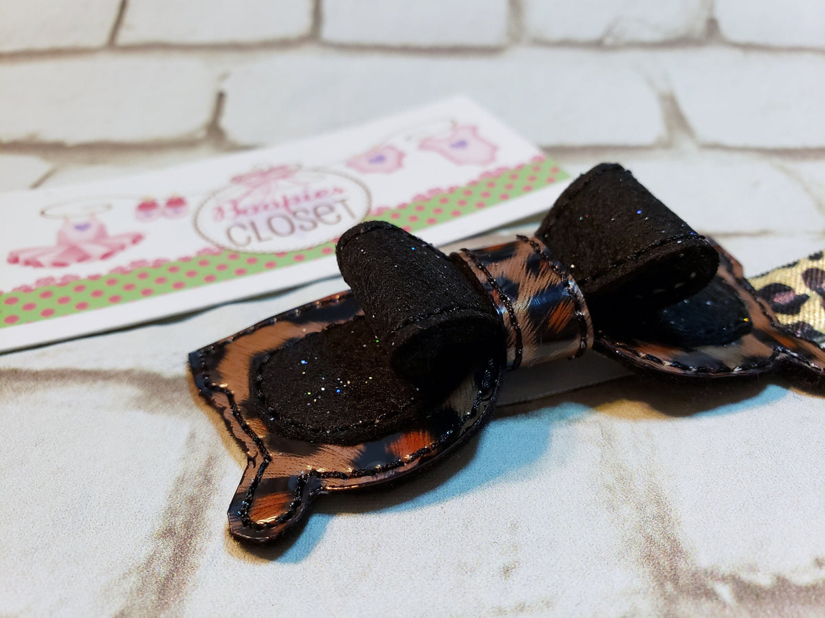 Sunglass 3D Felt Bow – Summer Hair Clip or Headband for Girls & Kids, Beach Vacation Hair Accessory