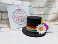 Rainbow Sparkle Mini Top Hat – Party Hat Headband for Adults, Kids & Pets, Colorful Costume Fascinator