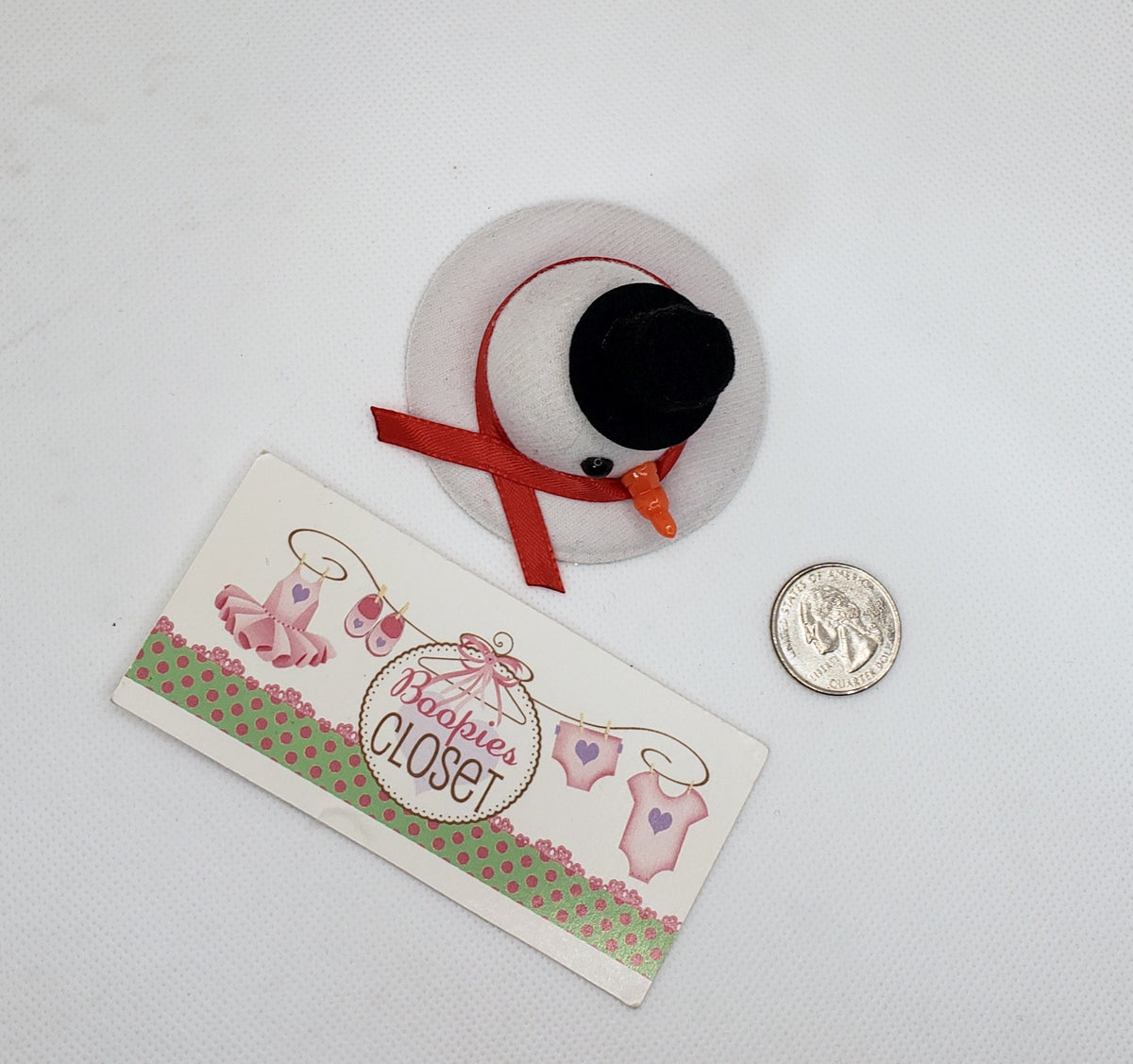 Snowman & Reindeer Mini Hat Barrette – Holiday Winter Hair Clip for Kids & Pets, Christmas Accessory