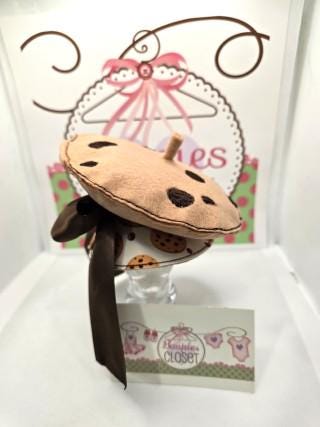 Chocolate Chip Cookie Beret Fascinator – Food Themed Mini Hat for Adults, Kids & Pets, Novelty Headpiece