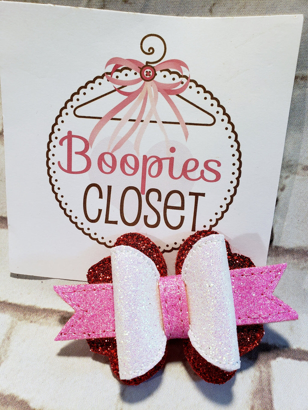 Sparkle Heart Bow Headband – Valentine's Day Hair Clip for Girls & Kids, Love Hair Accessory