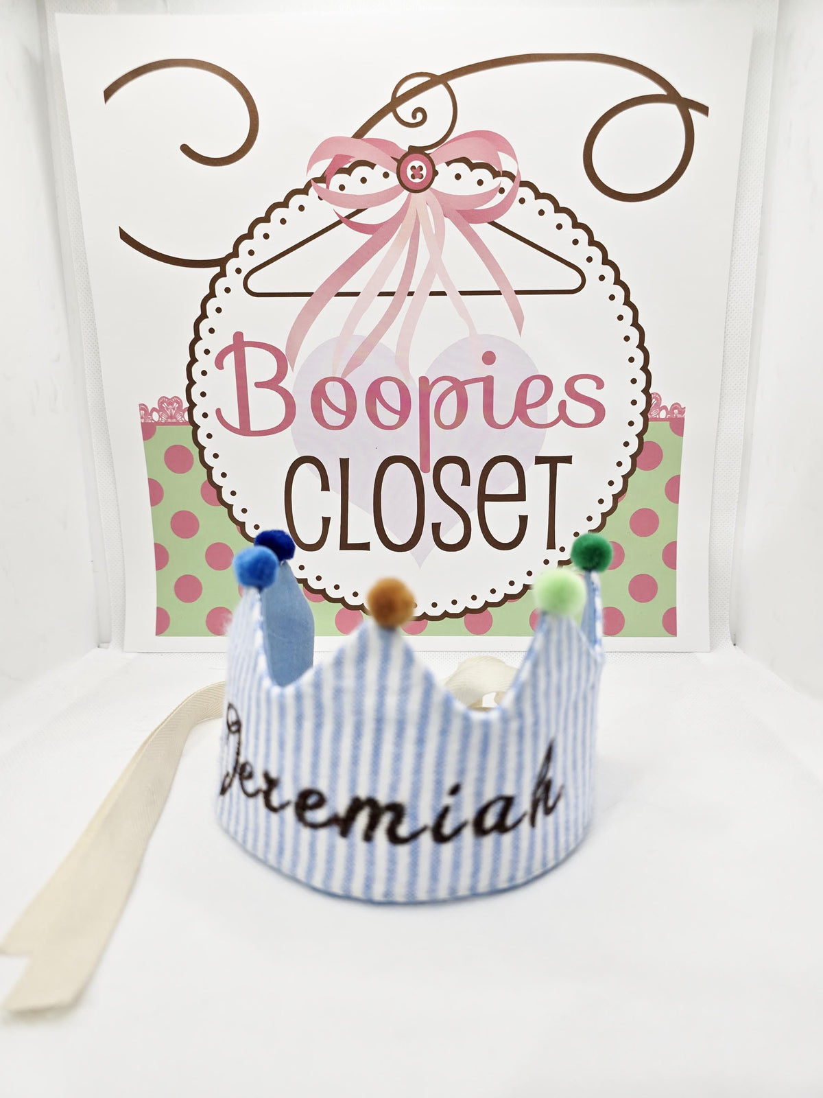 Flannel Full Size Baby Crown – Soft Fabric Crown Headband for Newborns & Babies, Photo Prop
