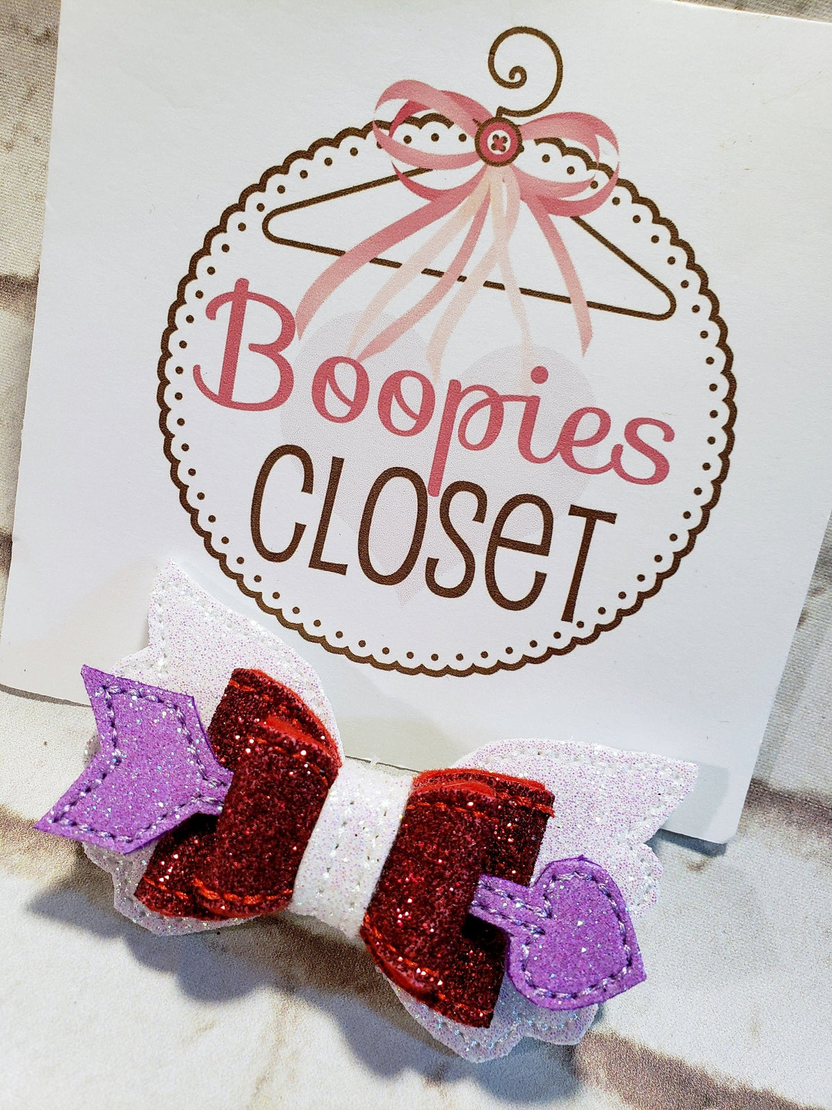 Sparkle Winged Heart Bow – Valentine's Day Barrette or Headband for Girls & Kids, Love Hair Accessory