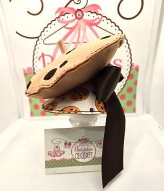 Chocolate Chip Cookie Beret Fascinator – Food Themed Mini Hat for Adults, Kids & Pets, Novelty Headpiece