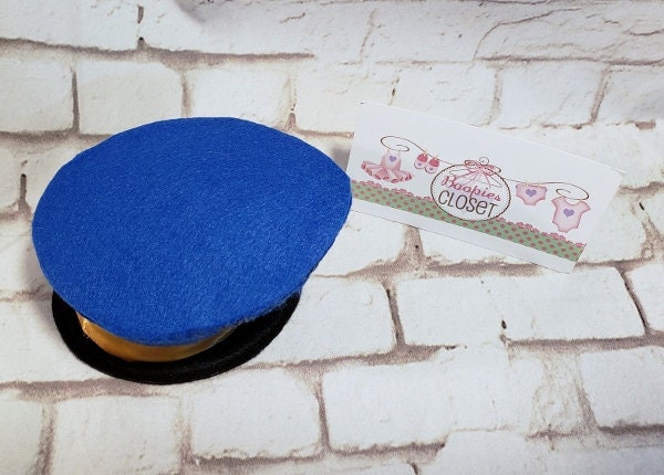 Mini Police Cap – Embroidered Felt Costume Hat for Adults, Kids & Pets, Cop Dress-Up Headpiece