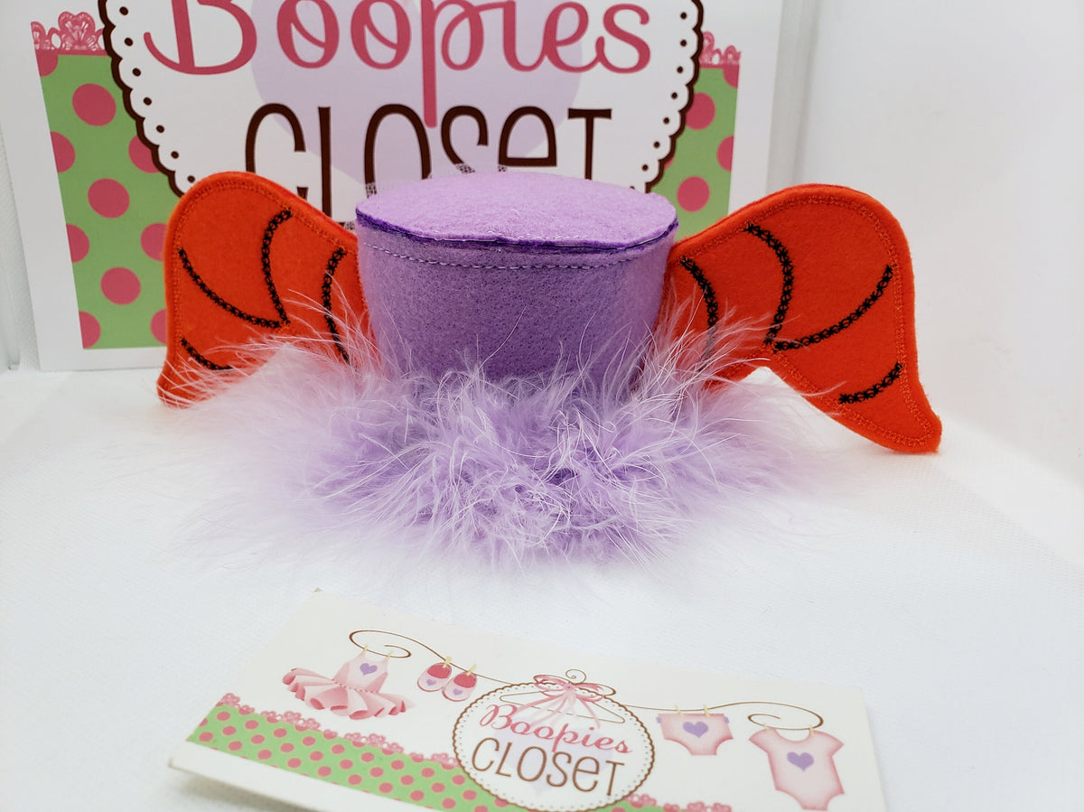 Dragon Horn Mini Top Hat – Lavender Felt Costume Hat for Adults, Kids & Pets, Fantasy Headpiece