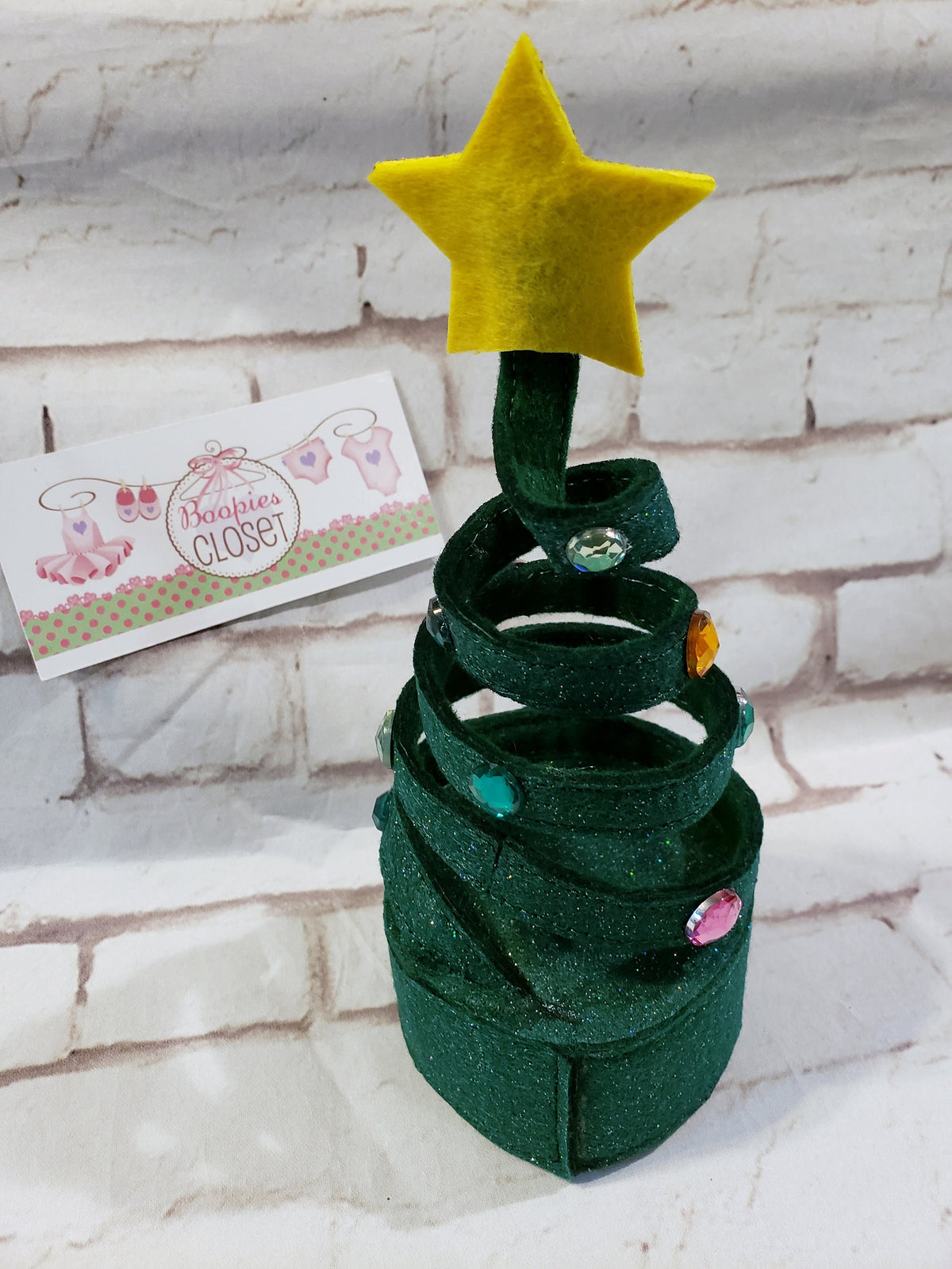 Spiral Christmas Tree Mini Top Hat – Mad Hatter Holiday Hat for Adults, Kids & Pets