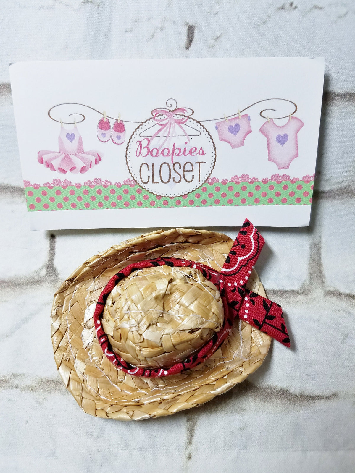 Mini Straw Cowgirl Hat Barrette – 3" Western Hair Clip for Women, Girls & Pets, Rodeo Accessory
