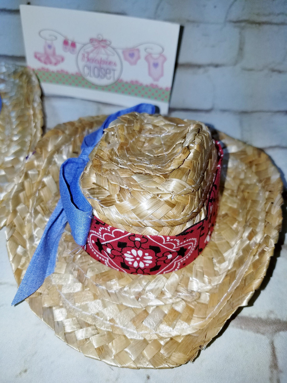 Straw Mini Cowboy Hat – Western Cowgirl Costume Hat for Adults, Kids & Pets, Rodeo Headpiece