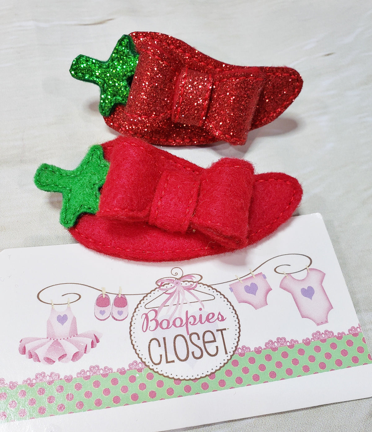 Chili Pepper 3D Felt Hair Bow – Spicy Food Barrette or Headband for Adults, Kids & Pets, Festival Accessory