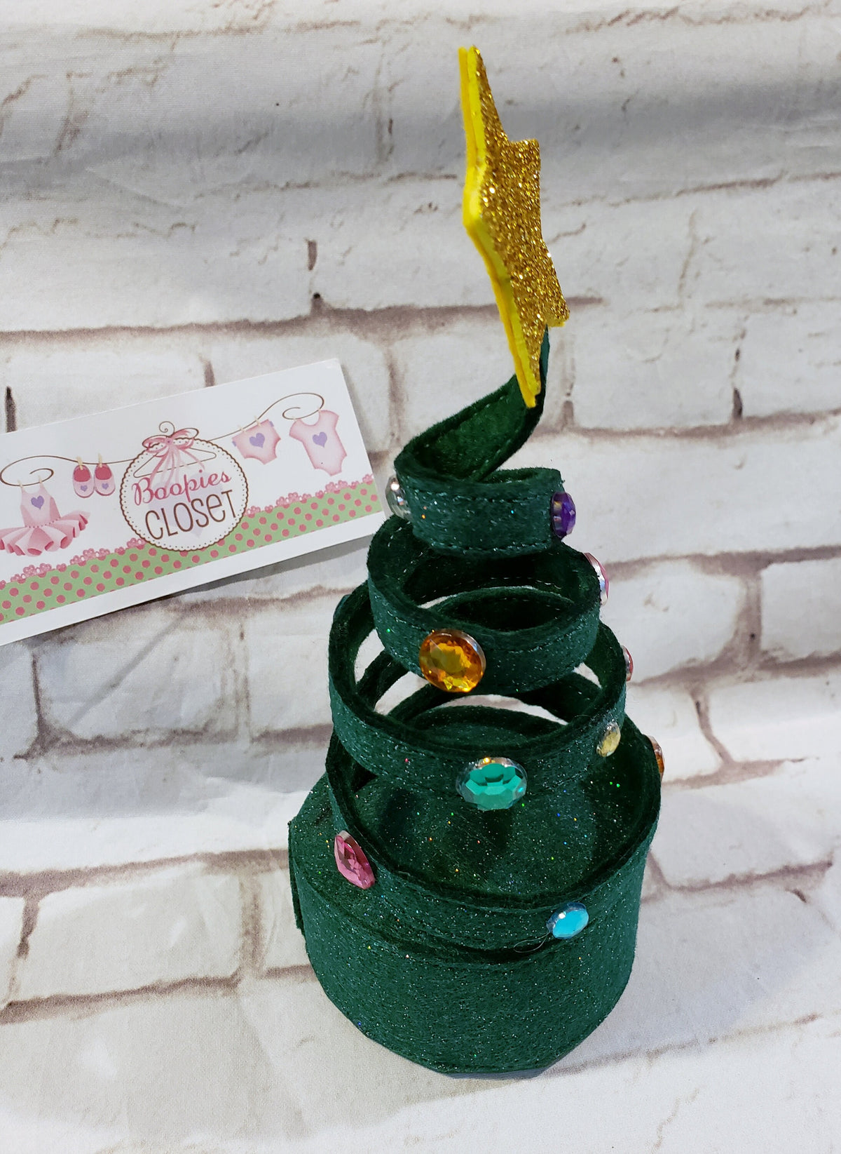 Spiral Christmas Tree Mini Top Hat – Mad Hatter Holiday Hat for Adults, Kids & Pets