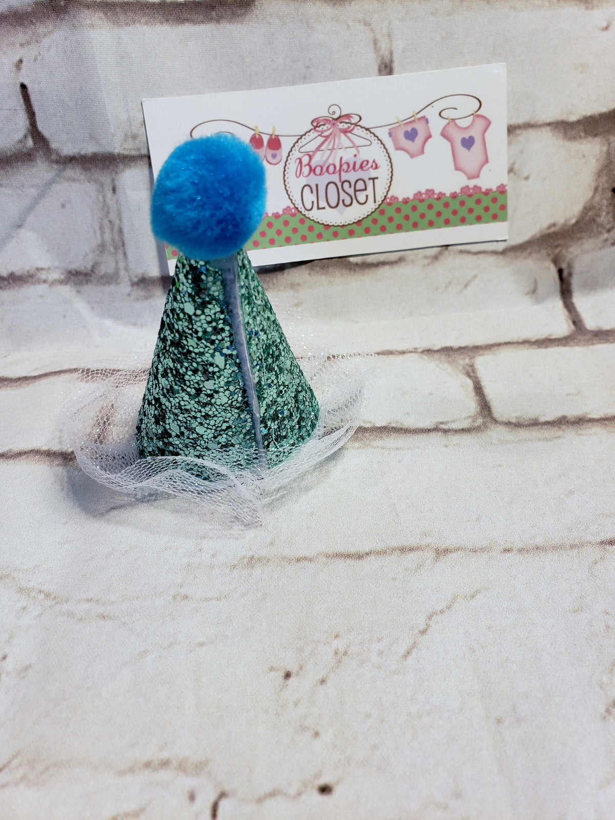 Sparkle Mini Birthday Party Hat Barrette – 3" Felt Hair Clip Photo Prop for Kids & Babies