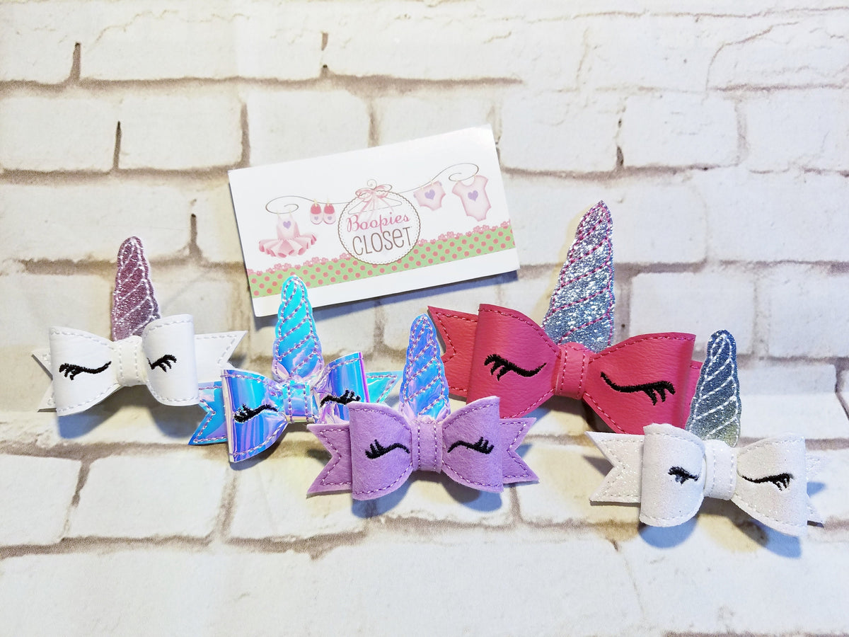 Unicorn 3D Felt Bow Headband – Magical Hair Barrette or Alligator Clip for Girls & Kids