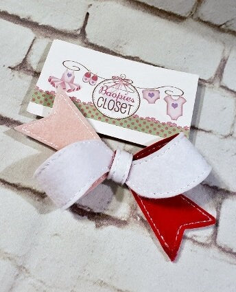 Twist 3D Felt Bow – Seasonal Holiday Barrette or Headband for Girls, Valentine's & Party Hair Accessory