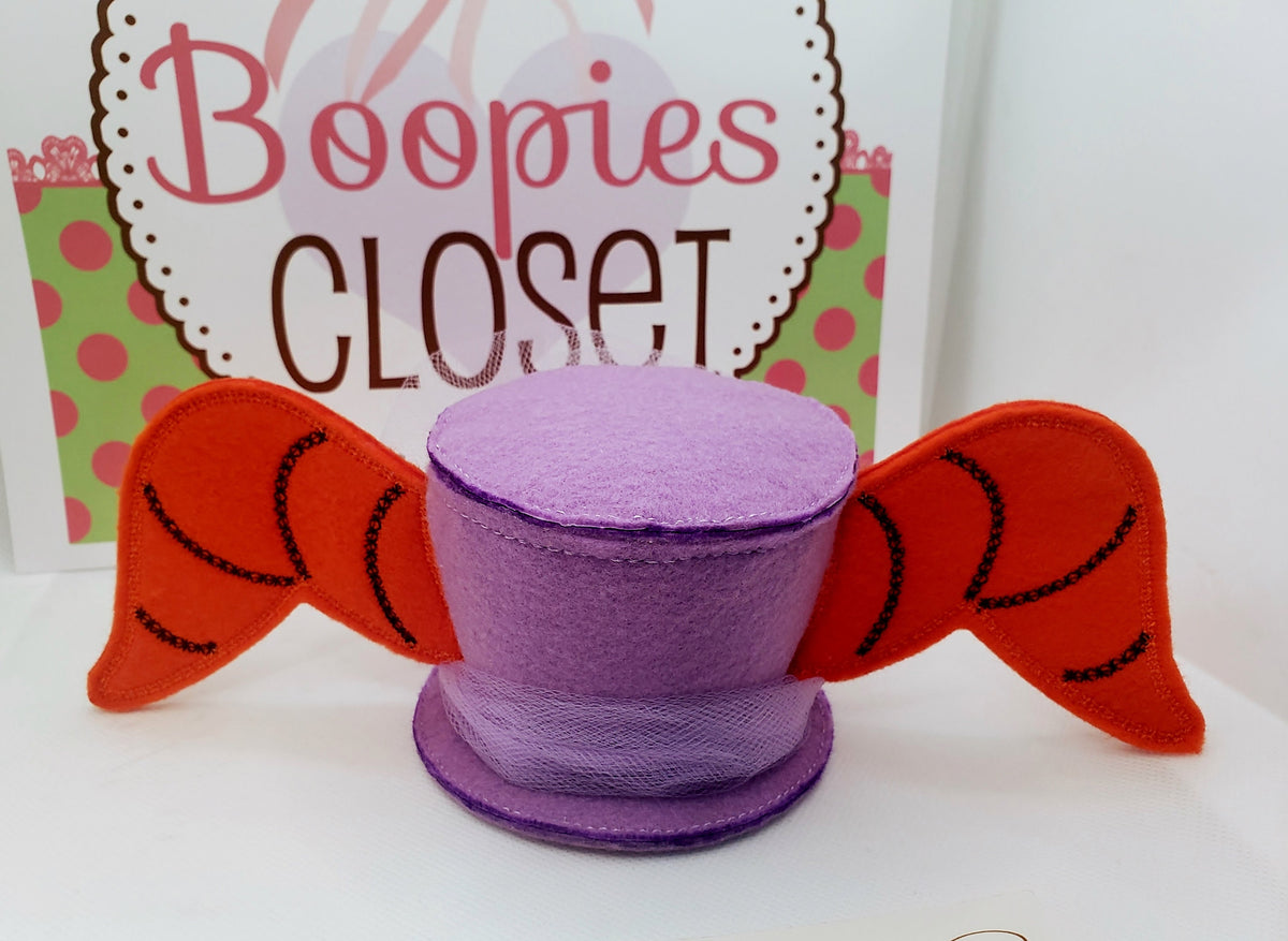 Dragon Horn Mini Top Hat – Lavender Felt Costume Hat for Adults, Kids & Pets, Fantasy Headpiece