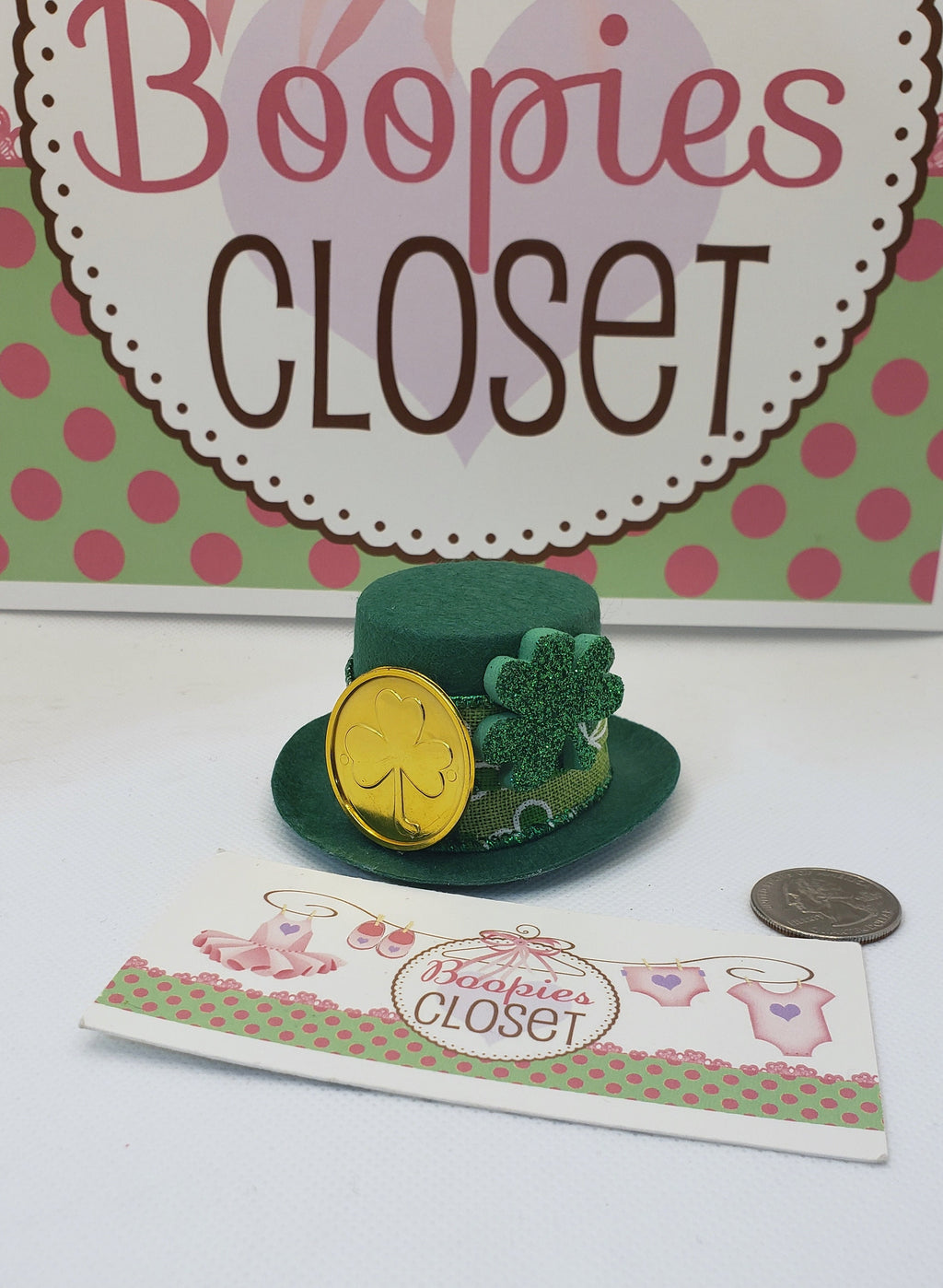 St. Patrick's Day Leprechaun Mini Top Hat – Green Shamrock Costume Hat for Adults, Kids & Pets