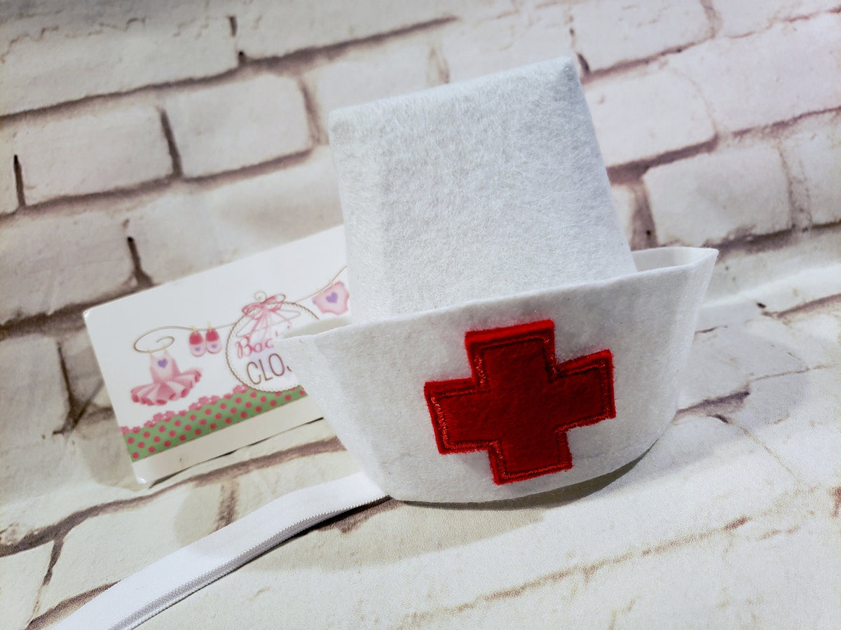 Florence Nightingale Nurse Mini Hat – Red Cross Felt Costume Hat for Adults, Kids & Pets